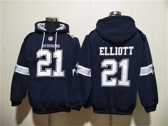 Men's Dallas Cowboys #21 Ezekiel Elliott Navy Ageless Must-Have Lace-Up Pullover Hoodie,We sell and wholesale Men's Dallas Cowboys #21 Ezekiel Elliott Navy Ageless Must-Have Lace-Up Pullover Hoodie on line form chian!